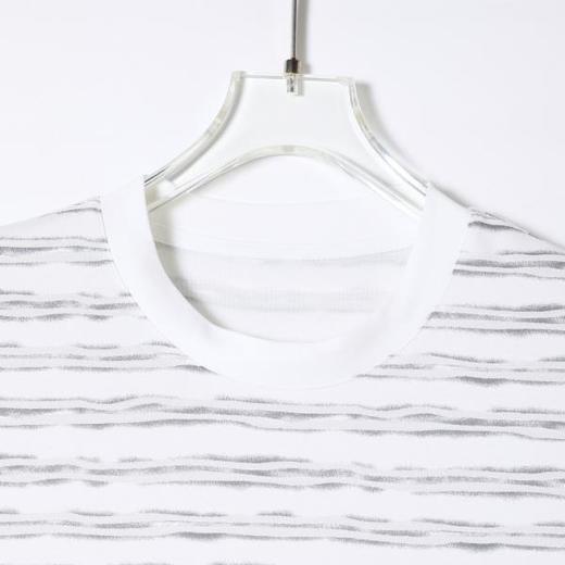 SDSA男装2026新款轻奢水波纹线条圆领短袖T恤日系极简风宽松上衣 商品图1