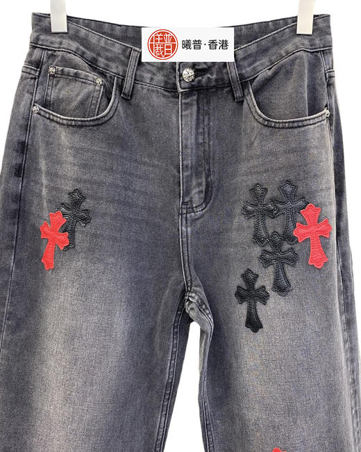 中性款十字架牛仔裤长裤hu009 商品图2