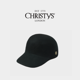 【新品】Christys'百年皇室品牌 羊毛兔毛马术帽圆顶-摩登黑