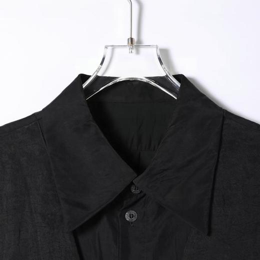 SDSA男装2026新款高贵轻奢假两件拼接短袖衬衫小众设计感宽松衬衣 商品图1