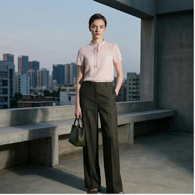 PALUOPO/PL桑蚕丝纯色显瘦真丝女上衣ES250059Z
