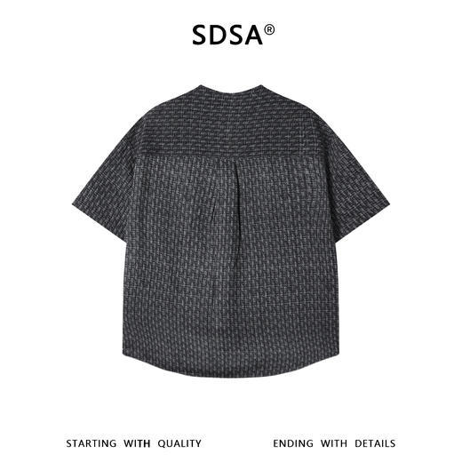SDSA男装2026新款高贵轻奢新中式复古肌理暗纹短袖衬衫百搭时尚 商品图1