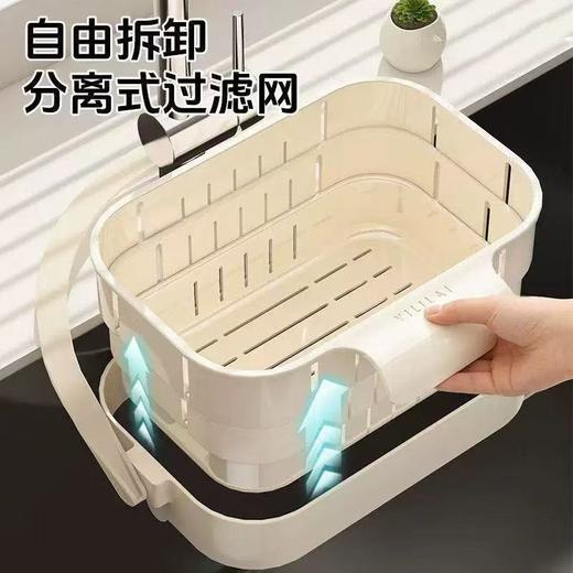 【秒杀9.9❗️陶瓷黑线平盘】干湿分离设计，洗菜洗果一键沥水，不脏手超省心！细密网孔过滤残渣，翻转倾斜沥水更高效，早餐盘牛排盘寿司盘意面盘陶瓷餐具QQ 商品图1