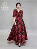 SC2S57_杨妃色_连衣裙_春夏_V 领收腰印花显瘦大摆长裙_高级女装_BERNIEELEN伯妮斯茵 商品缩略图5