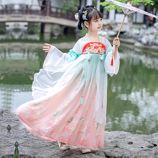 【团购】【苏城纪】清仓特价款汉服女童襦裙 荷韵 商品图7