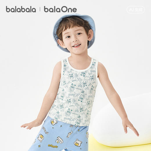 【balaOne】巴拉巴拉宝宝背心2026新款男童打底儿童小内衣两件装 商品图2