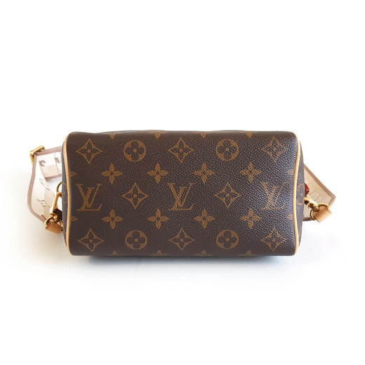 【95新】LV路易威登SPEEDY 系列M46222老花奶茶色肩带speedy20手提单肩包女士300326AK12 商品图5