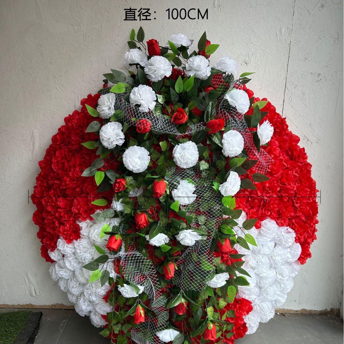 白事殡葬花圈仿真菊花祭祀花圈殡仪馆追悼会用品款式10