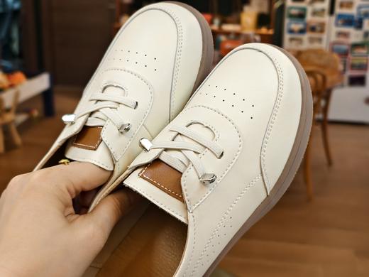 【足*健同厂同款】艾娜达一脚蹬妈妈鞋 时尚舒适老人鞋 质感 真皮鞋面+防滑鞋底+精裁设计！ 商品图5