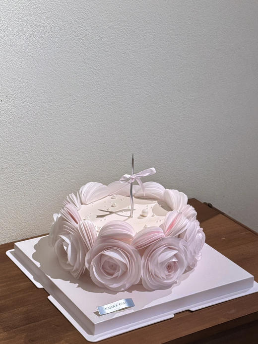 女神糯米纸玫瑰花仙气高级女生蛋糕 商品图2