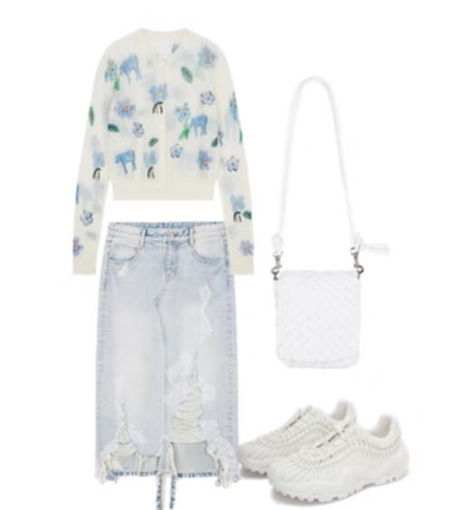 老米优品🎈3-7天发。实物超美！JNB*同源面料，高端品质。春日花稿🌼《天丝水溶羊毛薄款针织开衫》软糯糯，超透气春夏可穿~ 商品图3