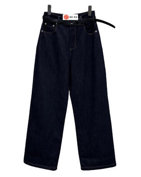 女款腰带牛仔长裤 可配套装la011