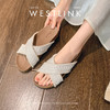 西遇厚底凉拖鞋女2026夏季新款绝美时尚度假一字拖鞋勃肯鞋半拖鞋V0066413 商品缩略图0
