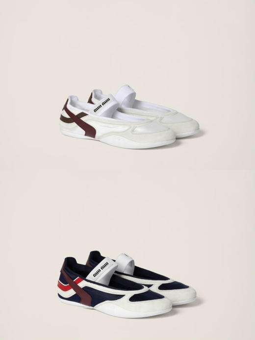 MIU-SH 拼色平底芭蕾鞋 商品图0