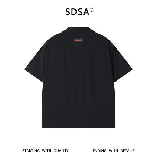 SDSA男装2026新款轻奢老钱风纯色按扣翻领短袖T恤舒适亲肤上衣 商品图4