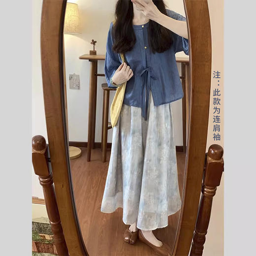 裁缝学苑AH54新中式圆领系带小衫纸样女装国风半裙套装打版裁剪 商品图4