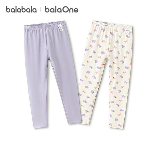 【balaOne】巴拉巴拉女童保暖裤2026新款儿童秋裤打底裤两条装 商品图4