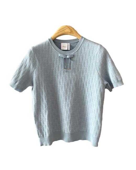 女款蝴蝶结修身短袖针织衫la010 商品图0