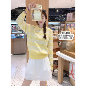 <曾小咸推荐>4.10现货秒杀 ！微信超特价！韩系多巴胺条纹polo领针织衫 日常159.99 立减90 秒杀69.99！！