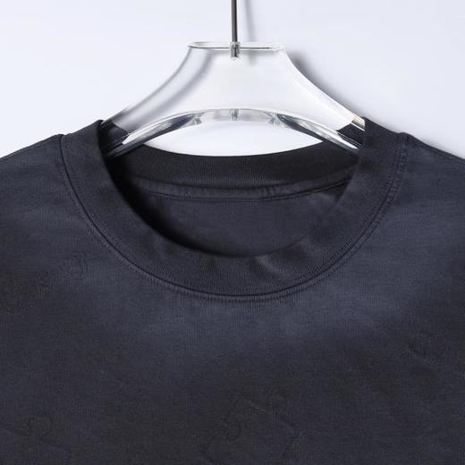 SDSA男装2026新款高贵轻奢拼图暗纹提花短袖T恤宽松圆领休闲上衣 商品图1