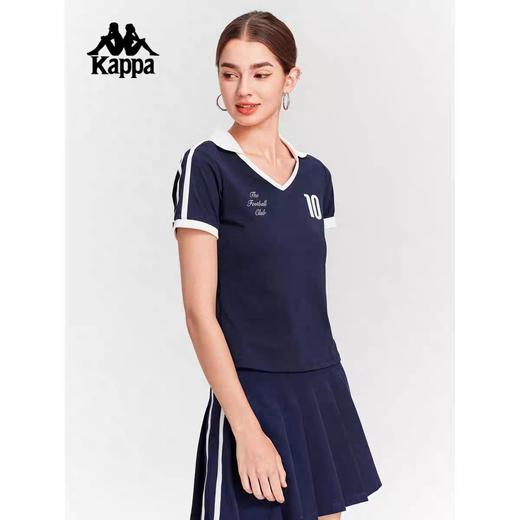 XY/Kappa卡帕背靠背短袖t恤女新款夏季翻领polo衫运动上衣 商品图0