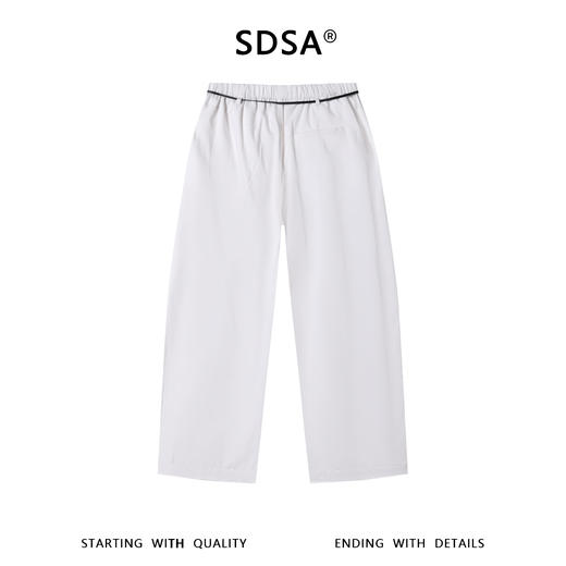 SDSA男装2026新款高贵轻奢韩系撞色抽绳阔腿休闲裤日系垂感休闲 商品图1