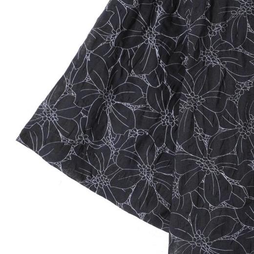 SDSA男装2026新款高贵轻奢日系简约满印植物花卉短袖衬衫百搭休闲 商品图3