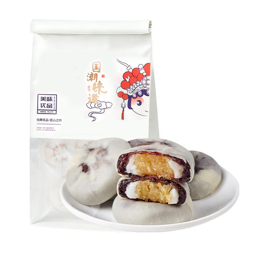 其妙X口口有料 银耳八珍饼糯软拉丝紫米银耳馅早餐点心300g 商品图7