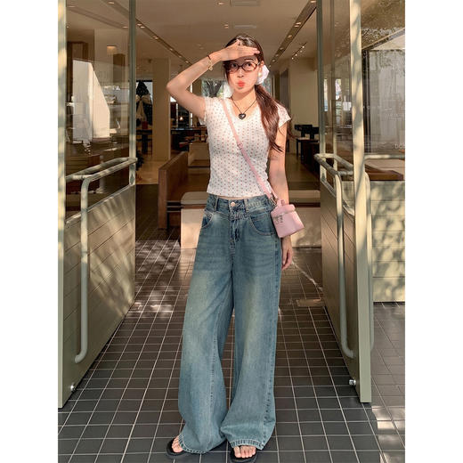 <曾小咸推荐>4.9现货秒杀 ！微信超特价！韩系波点蕾丝边v领短袖 日常99.99 立减50 秒杀49.99！！ 商品图3