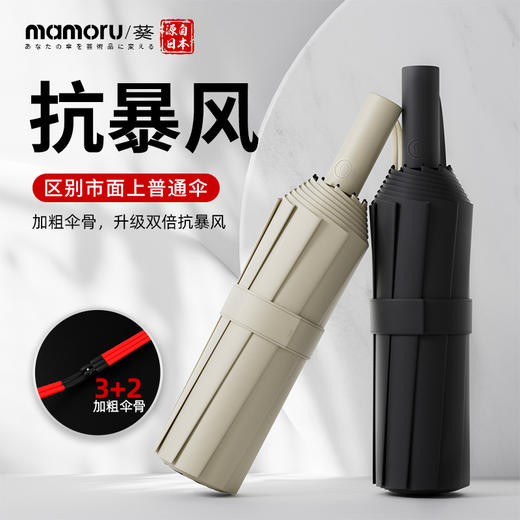 【Mamoru葵 日本防晒伞】 太阳遮阳伞 黑胶全自动 防紫外线晴雨两用雨伞 商品图0