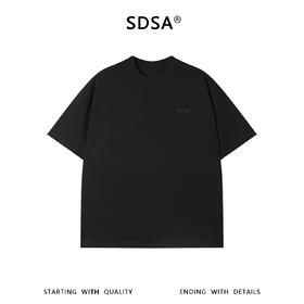 SDSA男装2026新款高贵轻奢美式简约小刺绣字母圆领短袖T恤百搭潮