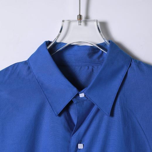 SDSA男装2026新款高贵轻奢日系简约纯色下摆褶皱翻领短袖衬衫百搭 商品图1