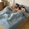 怕热爱出汗的“救命被”！纯棉超吸汗！恒源祥 2026新款无印风色织全棉贝壳绣棉花夏被空调被/床单/枕套  透气舒适 多规格可选 商品缩略图5