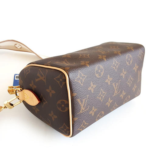 【95新】LV路易威登SPEEDY 系列M46222老花奶茶色肩带speedy20手提单肩包女士300326AK12 商品图6