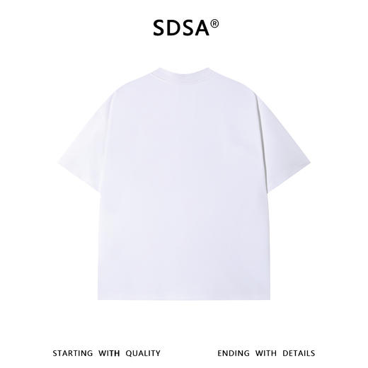 SDSA男装2026新款高贵轻奢简约风撞色刺绣字母圆领短袖T恤百搭潮 商品图4