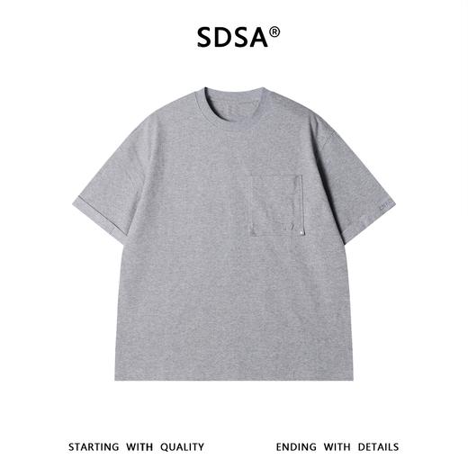 SDSA男装2026新款轻奢肌理感铆钉贴袋短袖T恤宽松圆领休闲上衣 商品图0