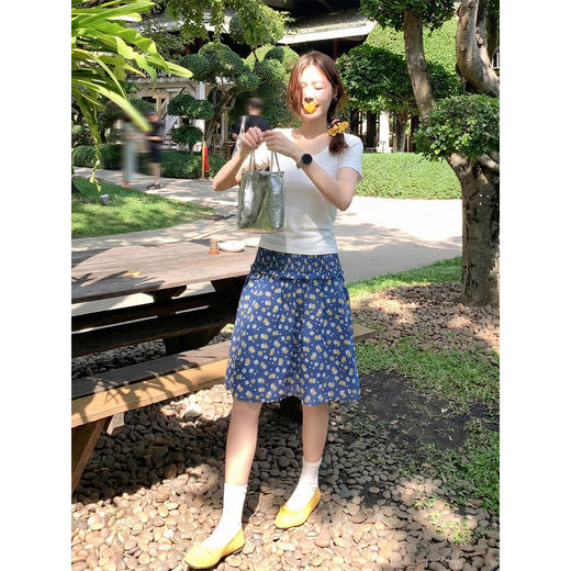 <曾小咸推荐>4.10现货秒杀 ！微信超特价！韩系碎花半身裙 日常199.99 立减120 秒杀79.99！！ 商品图1