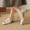 【预售5天】优雅风包头内增高凉鞋女真皮春夏季方头花朵刺绣法式罗马鞋YCJX&H-8972 商品缩略图2