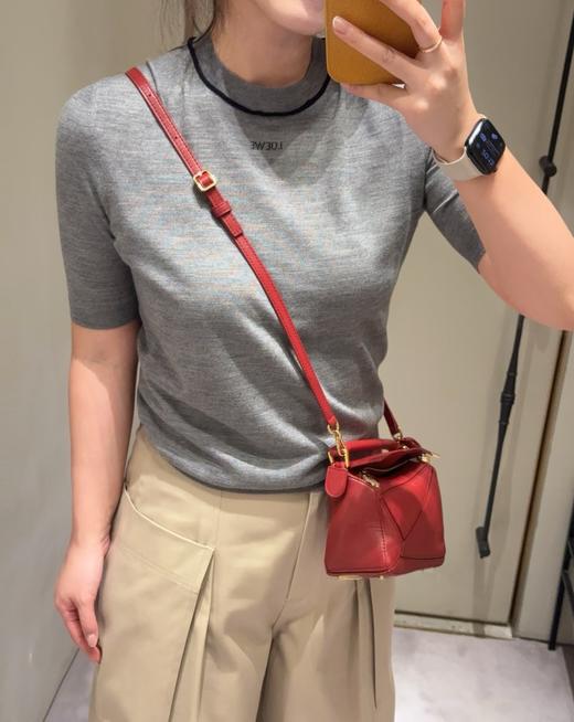 女款刺绣修身短袖针织衫hu014 商品图2