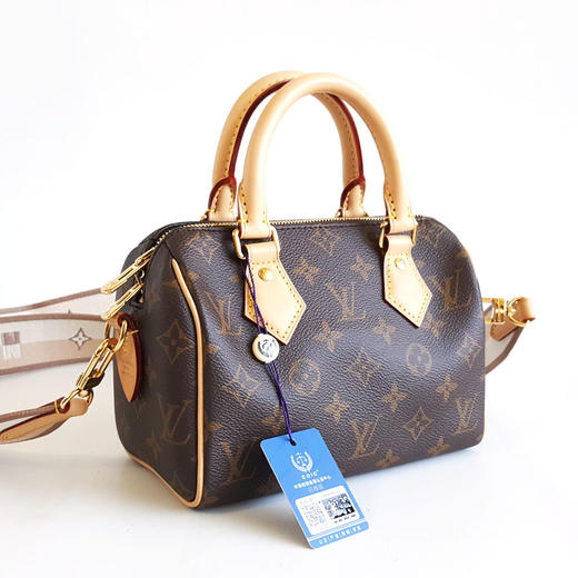 【95新】LV路易威登SPEEDY 系列M46222老花奶茶色肩带speedy20手提单肩包女士300326AK12 商品图2