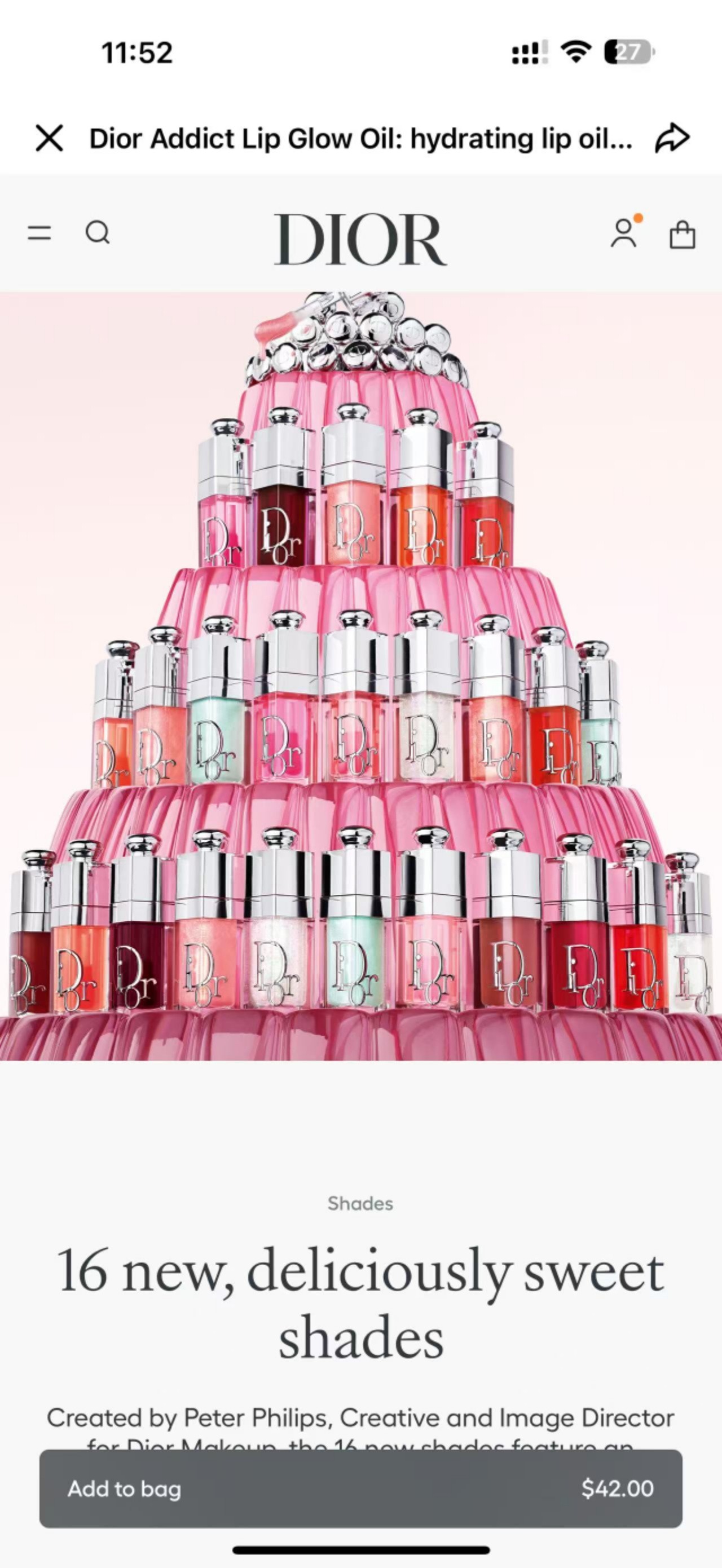 一店d 樶-新发售的魅惑系列润唇油 夯爆了！上嘴就是很有水光感的3D玻璃唇，涂上整个人都亮了起来，薄涂厚涂都美得令人窒息，而且它可以根据唇部ph值变色 
粉嘟嘟的，很闪很闪，直接嫩回18岁了