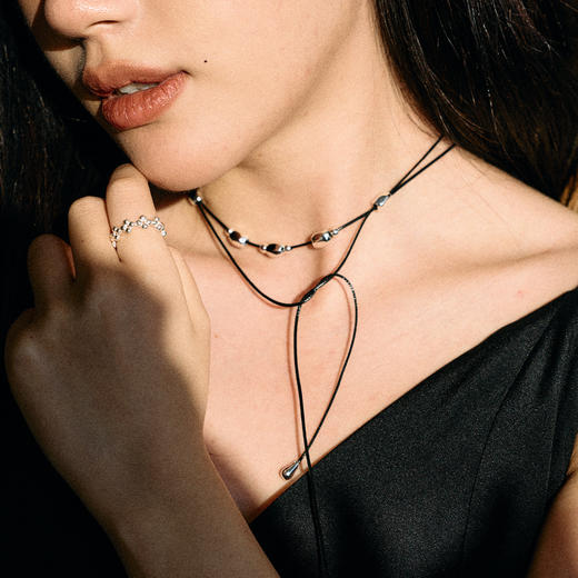 【春夏新款】alodia.co 品牌直发 流体自由项链 编绳吊坠可抽拉多戴简约高级百搭 商品图1