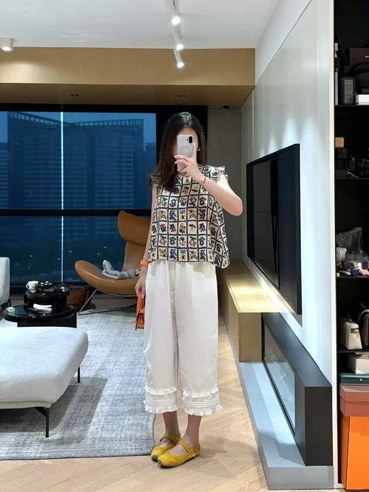 日系4/5*R艺术印花棉麻小飞袖宽松廓形连衣裙&上衣 商品图8