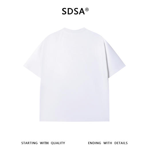 SDSA男装2026新款高贵轻奢美式简约趣味字母印花圆领短袖T恤百搭 商品图1