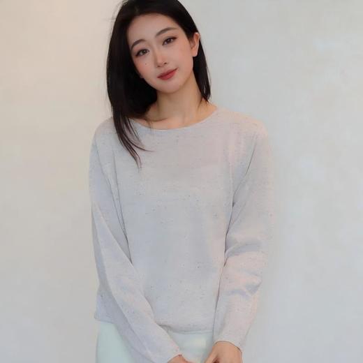 SUSX品牌2026新款星子落衣间 点子纱天丝亚麻针织衫B0126147（下单3-7天发货） 商品图0