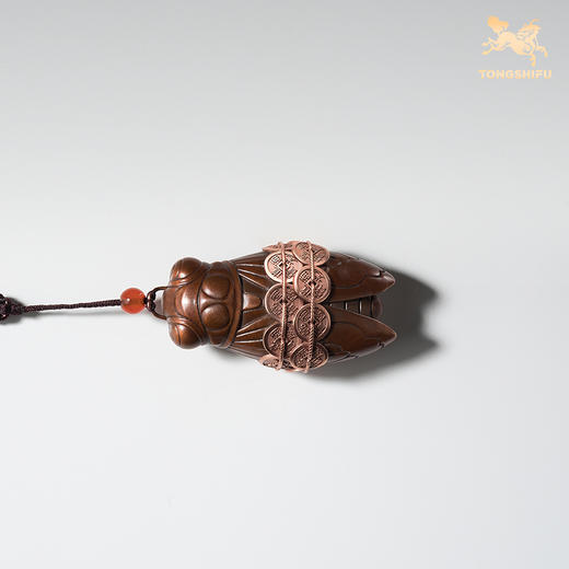 铜师傅《腰蝉万贯》上新了故宫联名 招财桌面紫铜摆件手把件 商品图3