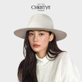 【新品】Christys'百年皇室品牌 羊毛Fedora费多拉帽蝴蝶结徽章款