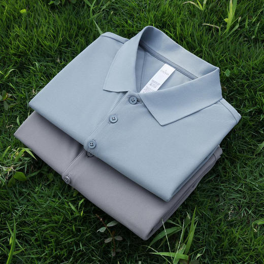 超导无痕珠地男女同款吸湿透气轻盈时尚日常通勤短袖翻领polo衫   HLS-GF81017# 商品图4