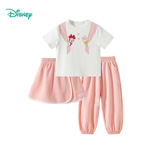 迪士尼夏季卡通女童短袖套装（三件套）ZD2FT054 商品图2