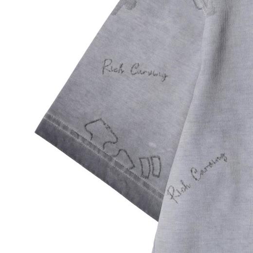 SDSA男装2026新款高贵轻奢拼图暗纹提花短袖T恤宽松圆领休闲上衣 商品图2